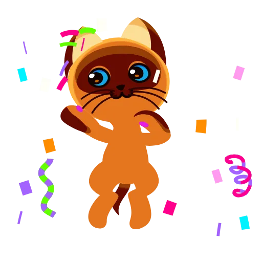 🥳 Эмодзи «Котёнок по имени Гав» для Telegram