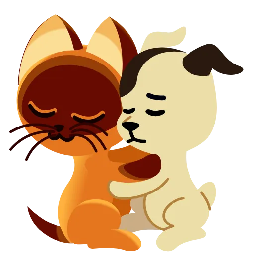 🫂 Эмодзи «Котёнок по имени Гав» для Telegram