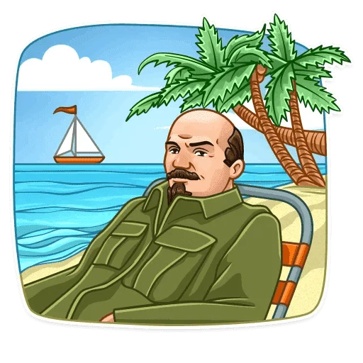 🏖 Стикер «Набор стикеров с Лениным» для Telegram