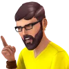 Стикер 8 💚 Набор эмоджи по игре «The Sims Симс»