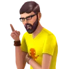 Стикер 7 💚 Набор эмоджи по игре «The Sims Симс»