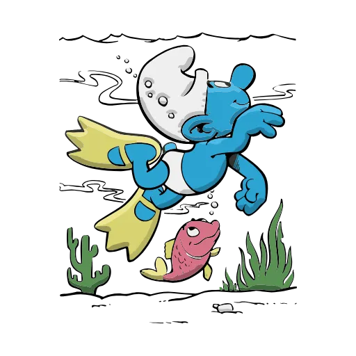 Стикер 5 The Smurfs HD