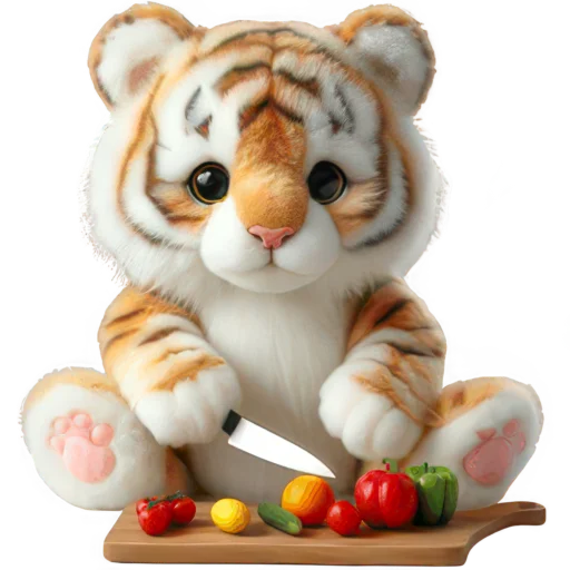 🔪 Стикер «Милый тигренок» для Telegram