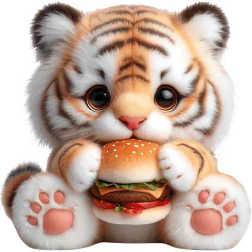 🍔 Стикер «Милый тигренок» для Telegram