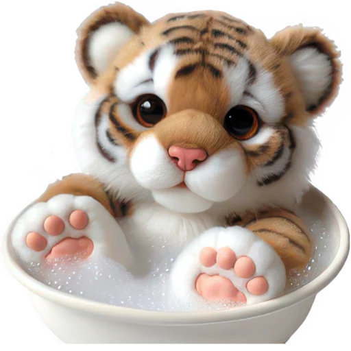 🛁 Стикер «Милый тигренок» для Telegram