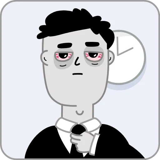 Стикер 17 Tired