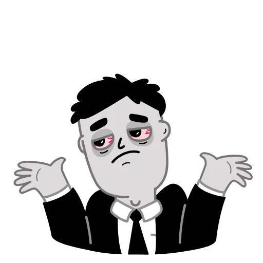 Стикер 9 Tired