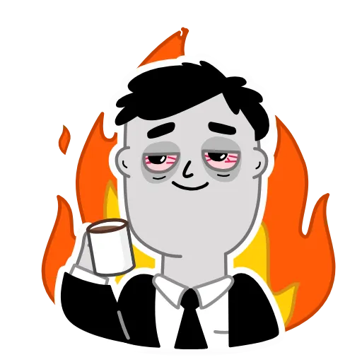Стикер 8 Tired