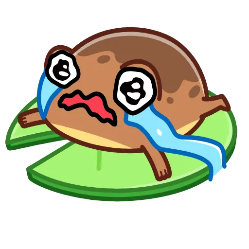 Стикер 41 Disgruntled Toad - Недовольная Жаба