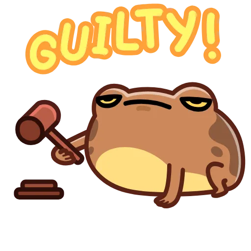 Стикер 58 Disgruntled Toad - Недовольная Жаба