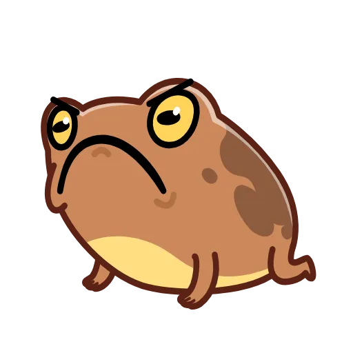 Стикер 53 Disgruntled Toad - Недовольная Жаба
