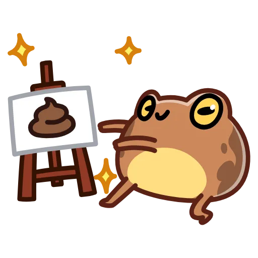 Стикер 51 Disgruntled Toad - Недовольная Жаба