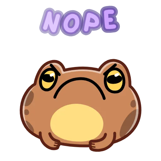 Стикер 11 Disgruntled Toad - Недовольная Жаба