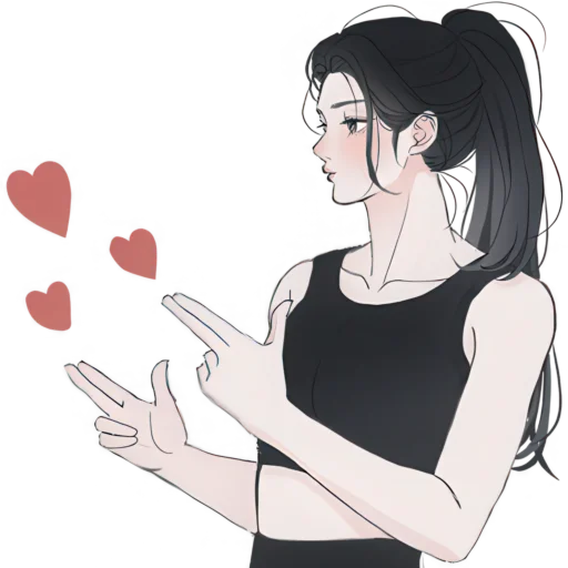 😍 Стикер «Знак любви» для Telegram