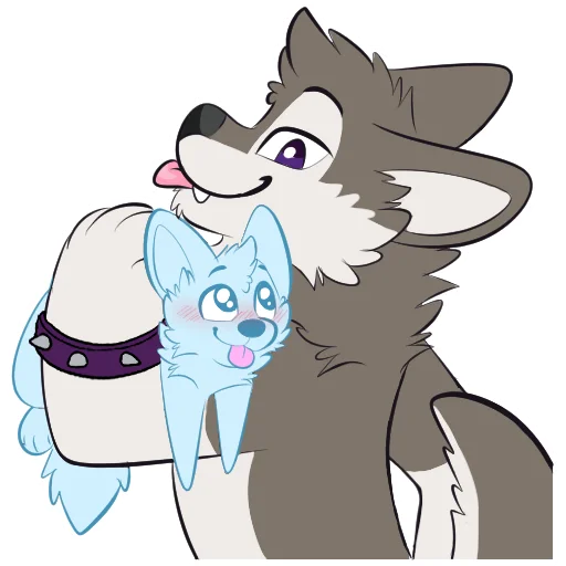 🐶 Стикер «Toony Faust (crazyhusky)» для Telegram