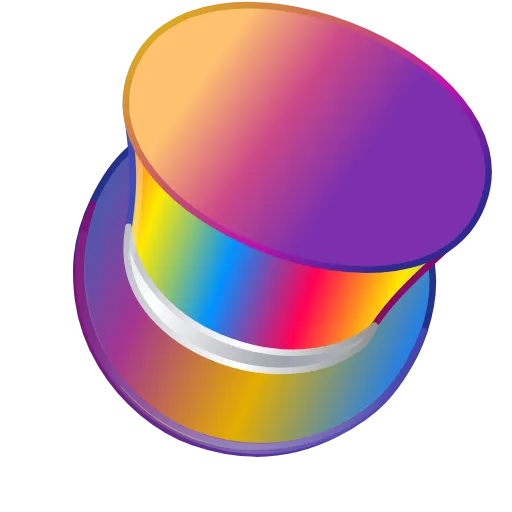 Стикер 18 Top Hat