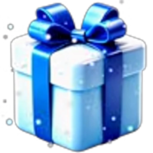 🤩 Эмодзи «Новогодние анимированные буквы синего цвета» для Telegram
