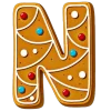 🤩 Эмодзи «Английские пряничные буквы» для Telegram