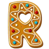 🤩 Эмодзи «Английские пряничные буквы» для Telegram