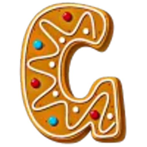 🤩 Эмодзи «Английские пряничные буквы» для Telegram