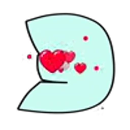 🤩 Эмодзи «Анимированные буквы с сердечками» для Telegram