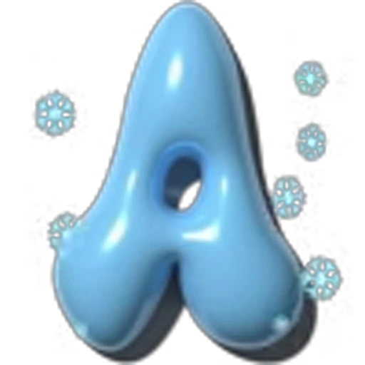 🤩 Эмодзи «Голубые буквы с анимацией» для Telegram