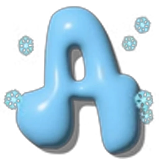 🤩 Эмодзи «Голубые буквы с анимацией» для Telegram