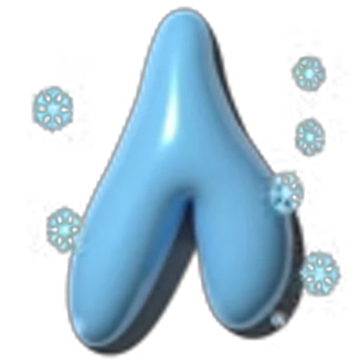 🤩 Эмодзи «Голубые буквы с анимацией» для Telegram