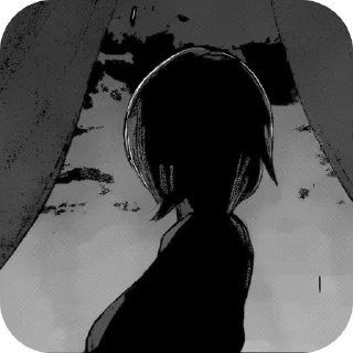 👤 Стикер «😟 Тоука Киришима» для Telegram