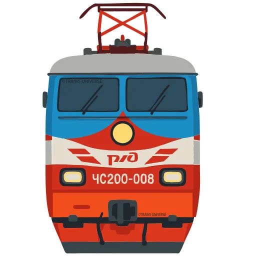 Стикер 7 👶 Поезда - векторный hd пак