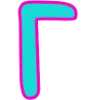 🚩 Эмодзи «Буквы с обводкой в двух разных цветах» для Telegram