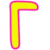 🚩 Эмодзи «Буквы с обводкой в двух разных цветах» для Telegram