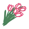 🌷 Эмодзи «Пак Весна - буквы иконки, цветы» для Telegram