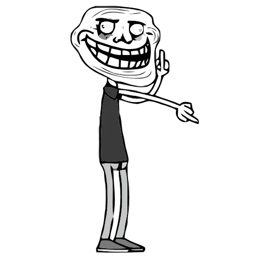 Стикер 7 Анимированный набор эмоджи с троллфейсами