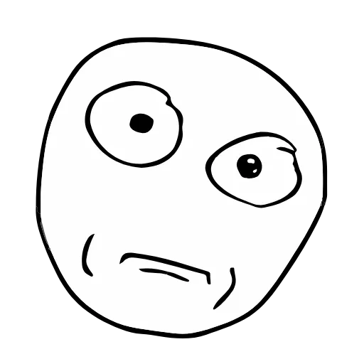 Стикер 9 😁 Trollface - классический мемес и троллфейс