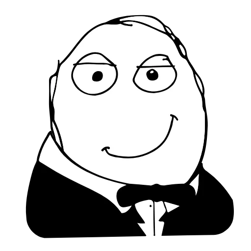 Стикер 18 😁 Trollface - классический мемес и троллфейс