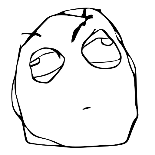 Стикер 12 😁 Trollface - классический мемес и троллфейс