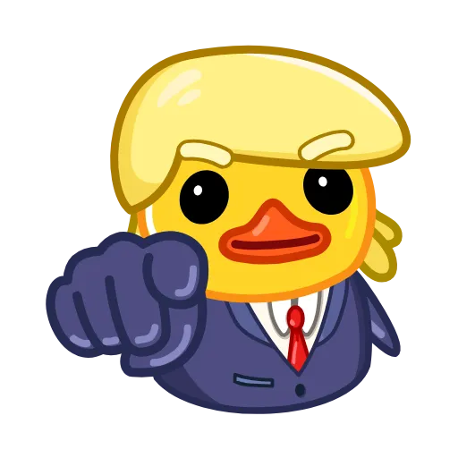 Стикер 12 Трамп уточка