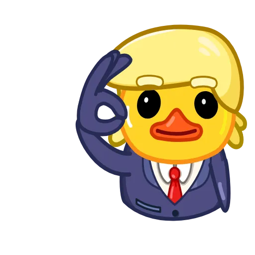 Стикер 6 Трамп уточка