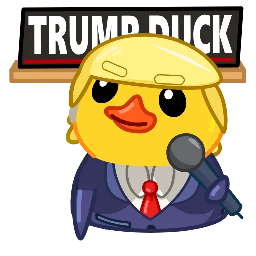 Стикер 2 Трамп уточка