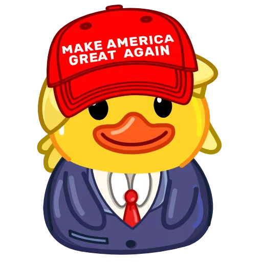 Стикер 4 Трамп уточка