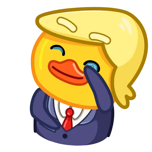 Стикер 9 Трамп уточка
