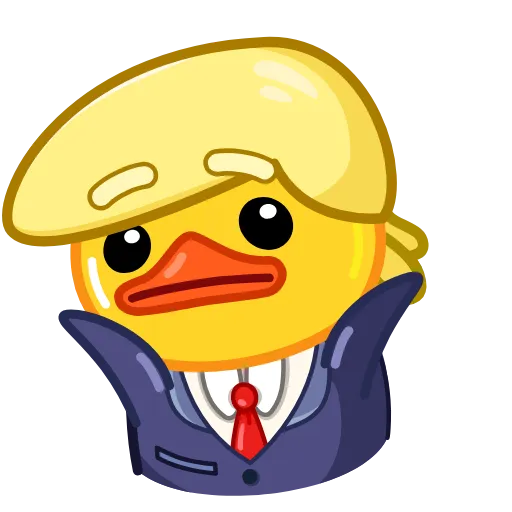 Стикер 11 Трамп уточка