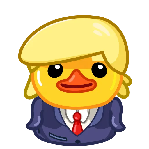 Стикер 13 Трамп уточка