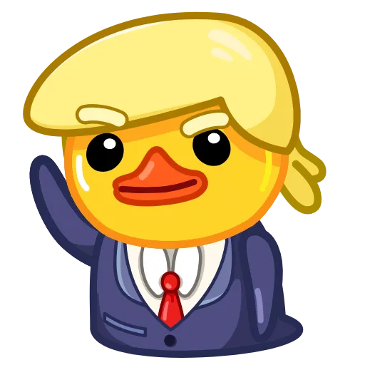 Стикер 5 Трамп уточка