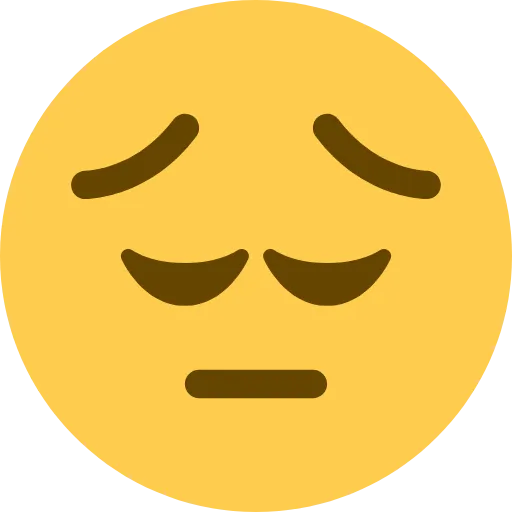 😔 Эмодзи «Twemoji Smileys» для Telegram