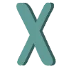 🔡 Эмодзи «Бирюзовые буквы, векторные, осенние иконки» для Telegram