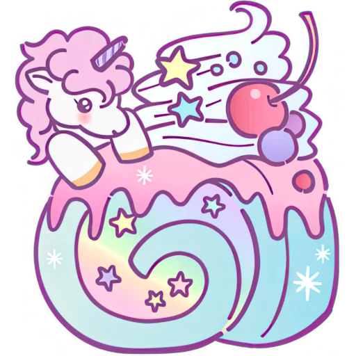 🍮 Стикер «Единорожек» для Telegram