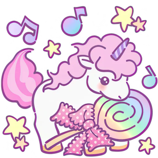 🍭 Стикер «Единорожек» для Telegram