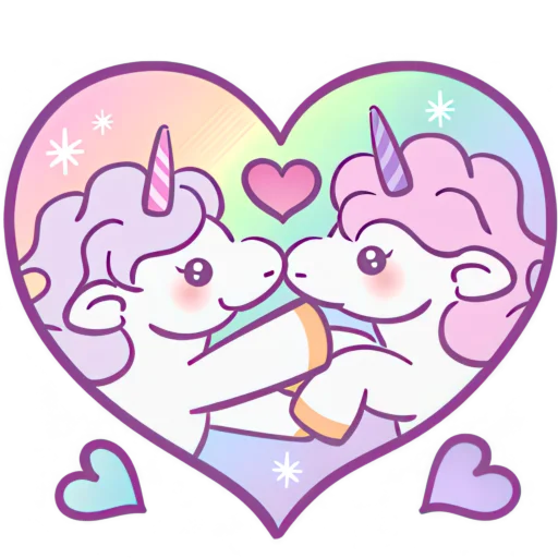 😘 Стикер «Единорожек» для Telegram